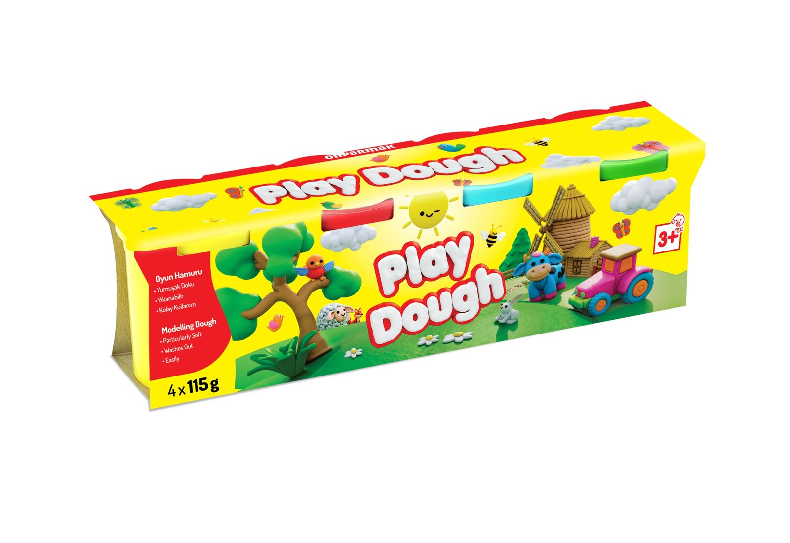 10 parmak 4 Renk Mini  Play dough Oyun hamuru